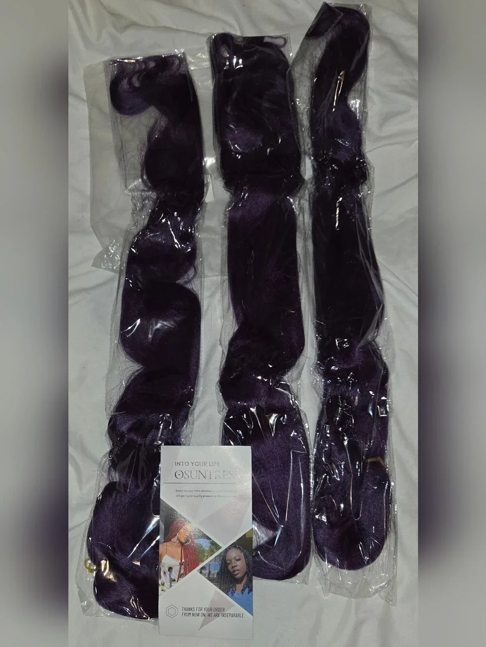 Deep Wave Synthetic Hair Extensions - Dark Purple
